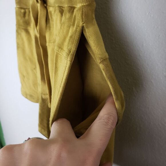 Women's Joy Lab Yellow Mustard Tie Dye Super Soft Drawstring Shorts Size Medium - Picture 5 of 9